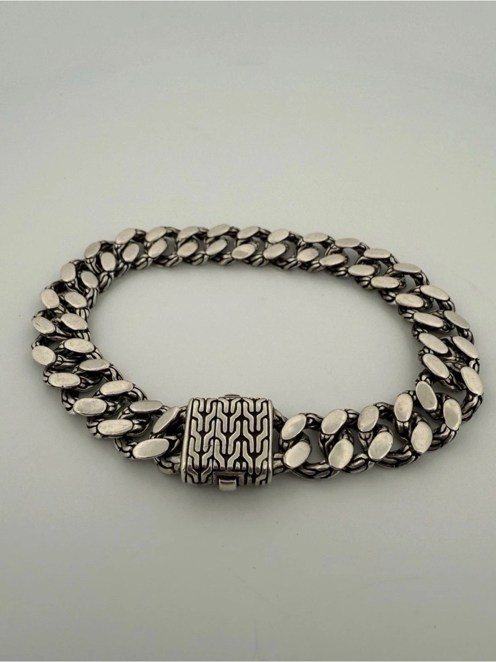 John Hardy Silver Curb Chain Link Bracelet